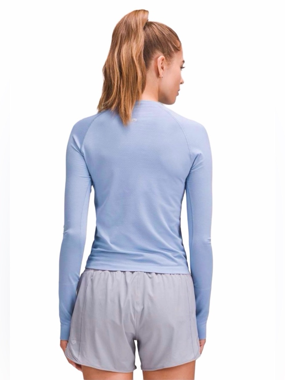 Lululemon Swiftly Tech Long Sleeve Shirt 2.0 Waist Length, Blue Willow color - Picture 2 of 10